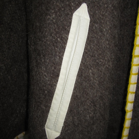 JC Castelbajac Parka Coat 100% Wool Embroidered France - Picture 6 of 12